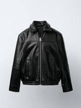 Aria | Faux Leather Bomber Jacket