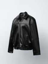 Aria | Faux Leather Bomber Jacket