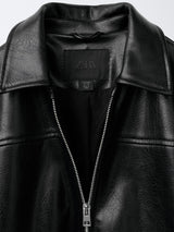 Aria | Faux Leather Bomber Jacket