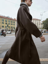 Eliza | Belted Wool Blend Coat