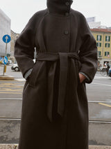Eliza | Belted Wool Blend Coat
