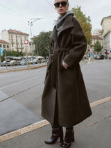 Eliza | Belted Wool Blend Coat