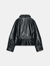 Vera | Sleek Peplum Leather Jacket