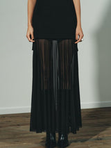 Ivy | Sheer Panel Maxi Dress