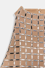 Lena | Sparkly Mesh Halter Dress