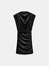 Noelle | Velvet Shoulder Pad Mini Dress