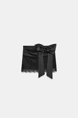 Mia | Lace Bow Mini Skirt