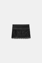 Mia | Lace Bow Mini Skirt