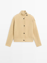 Solenne | Cozy Turtleneck Knit Cardigan