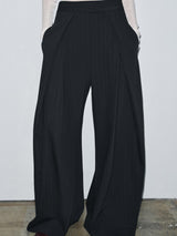 Ava | Pleated Pinstripe Pants