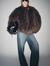 Ivy | Textured Faux Fur Jacket