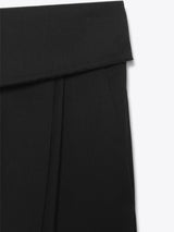 Elena | Wool Blend Foldover Trouser