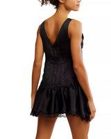 Morwenna | Lace Trim Mini Dress