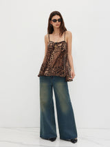 Nina | Leopard Chiffon Mini Dress