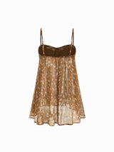 Nina | Leopard Chiffon Mini Dress