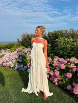 Collins | Ruffle Strapless Maxi Dress