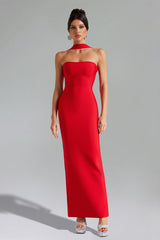 Rosalie | Halter Bandage Maxi Dress