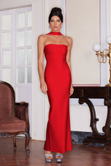 Rosalie | Halter Bandage Maxi Dress