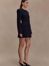 Audrey | Tailored Crepe Mini Dress