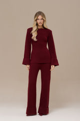 Elena | Wide Leg Knit Trouser