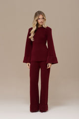 Elena | Wide Leg Knit Trouser