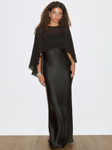 Natalia | Cape Maxi Dress