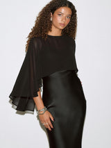 Natalia | Cape Maxi Dress