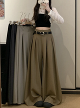 Emily | Wide Leg Pleated Trousers