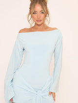 Elina | Draped Sleeve Mini Dress