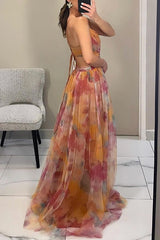 Giselle | Enchanting Floral Print Maxi Dress