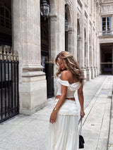 Paula | Ruffled Top with Maxi Skirt Boho Set