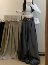 Emily | Wide Leg Pleated Trousers