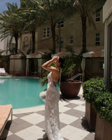 Arlene | Hanging Neck Sleeveless Maxi Dress