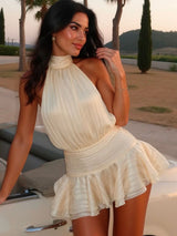 Gianna | Halter Lace Mini Dress