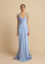 Celeste | Backless Satin Maxi Dress