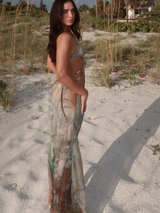 Reese | Elegant Shell Waist Cut-Outs Maxi Dress