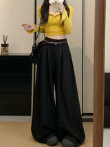 Emily | Wide Leg Pleated Trousers