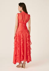 Calista | Ruffled Chiffon Maxi Dress