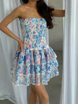 Kaylee | Strapless Floral Dress