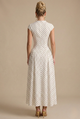 Marcelline | Polka Dot A Line Maxi Dress