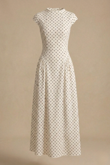 Marcelline | Polka Dot A Line Maxi Dress