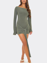Elina | Draped Sleeve Mini Dress