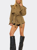 Talia | Belted Short Trench Coat