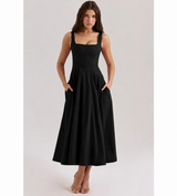 Anara | Square Neck Flowing Maxi Dress
