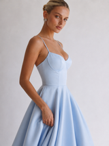 Solenne | Structured Bustier Midi Dress