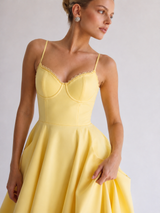 Solenne | Structured Bustier Midi Dress