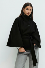 Amber | Belted Cape Jacket
