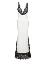 Gunnhild | Lace Deep V Maxi Dress