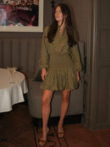 Chloe | Embroidered Smocked Mini Dress