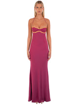 Liora | Wine Maxi Dress